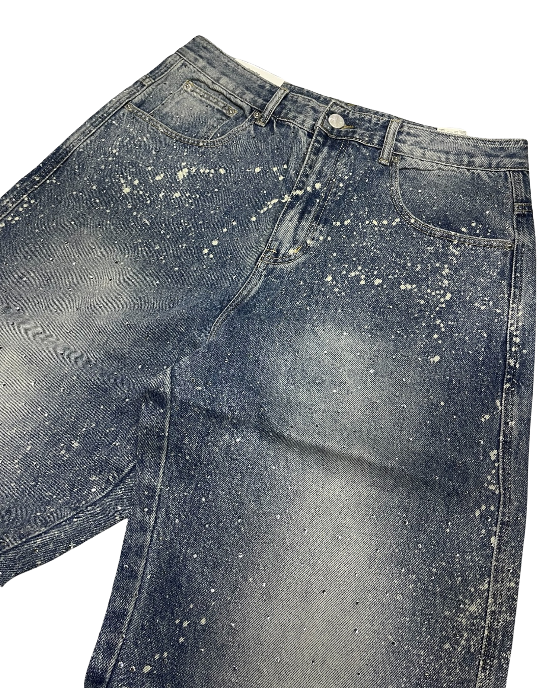 BAGGY DENIM JEANS CRYSTALS