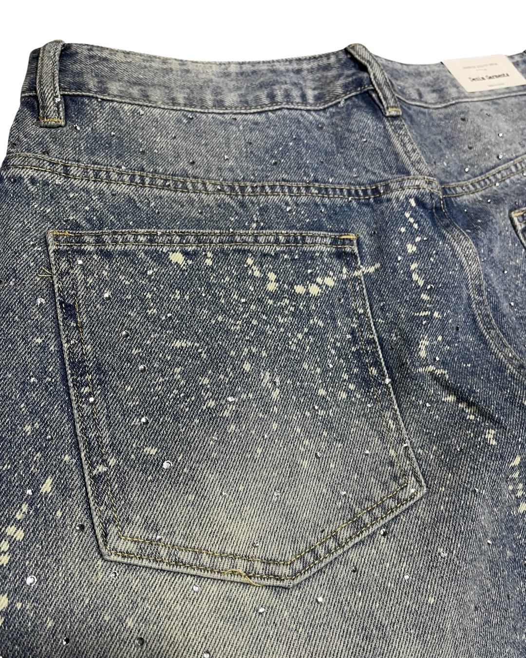BAGGY DENIM JEANS CRYSTALS