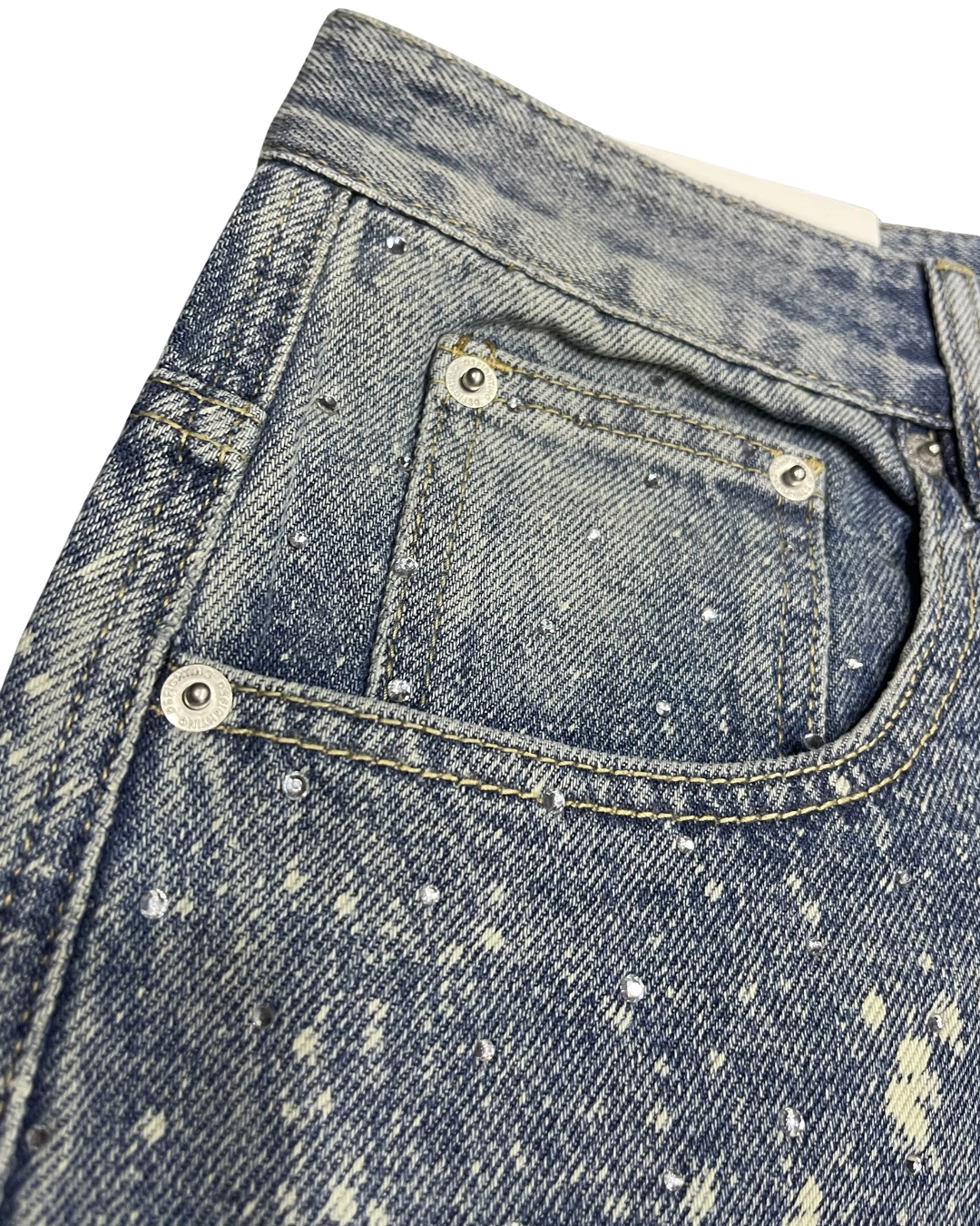 BAGGY DENIM JEANS CRYSTALS