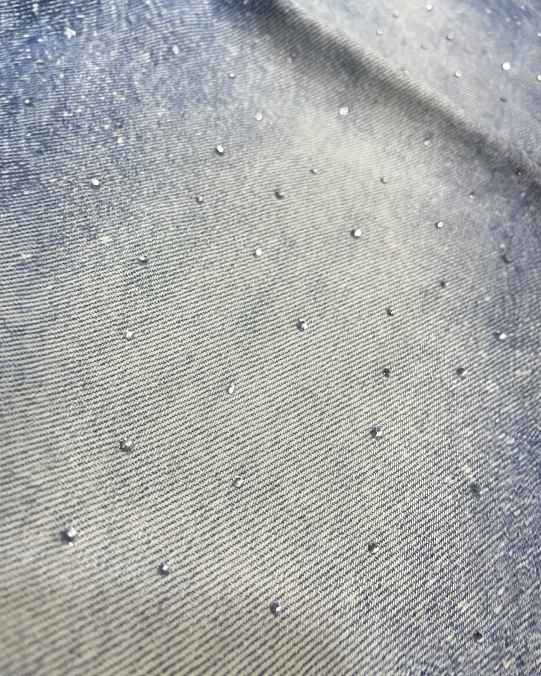 BAGGY DENIM JEANS CRYSTALS